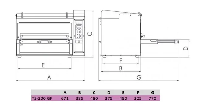 Semi-automatic tray sealer AK-RAMON TS-300 GF