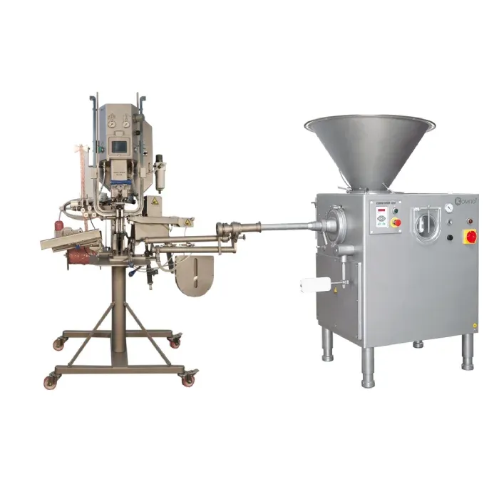 Vacuum Filler KOMPO-MINI + Semi-Auto Double Clipper KN-201