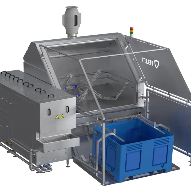 Lavadora serie keb/ksb 40 (para contenedores de plástico gaylord, contenedor granel plegable, cajas de plástico grandes, buggies de acero inoxidable)