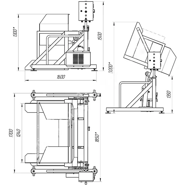 Hydraulic trolley tipper