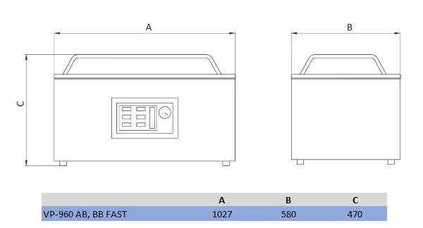 Vacuum Packer Tabletop AK-RAMON VP-960 FAST