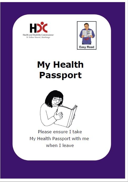 cover of Easy Read version of My Health Passport