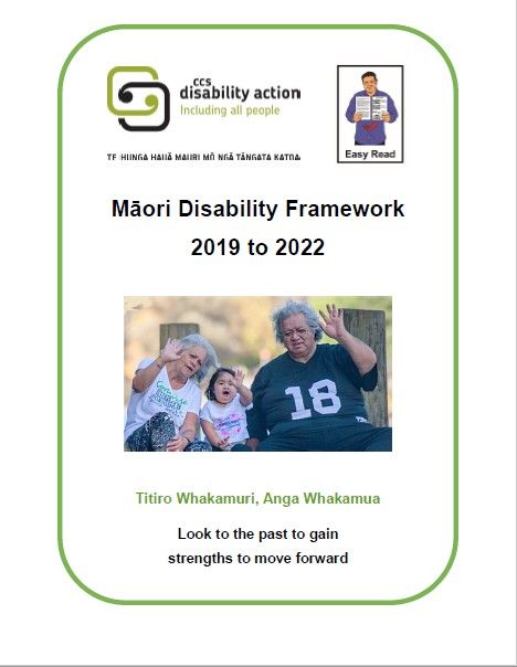 cover of Māori disability framework document