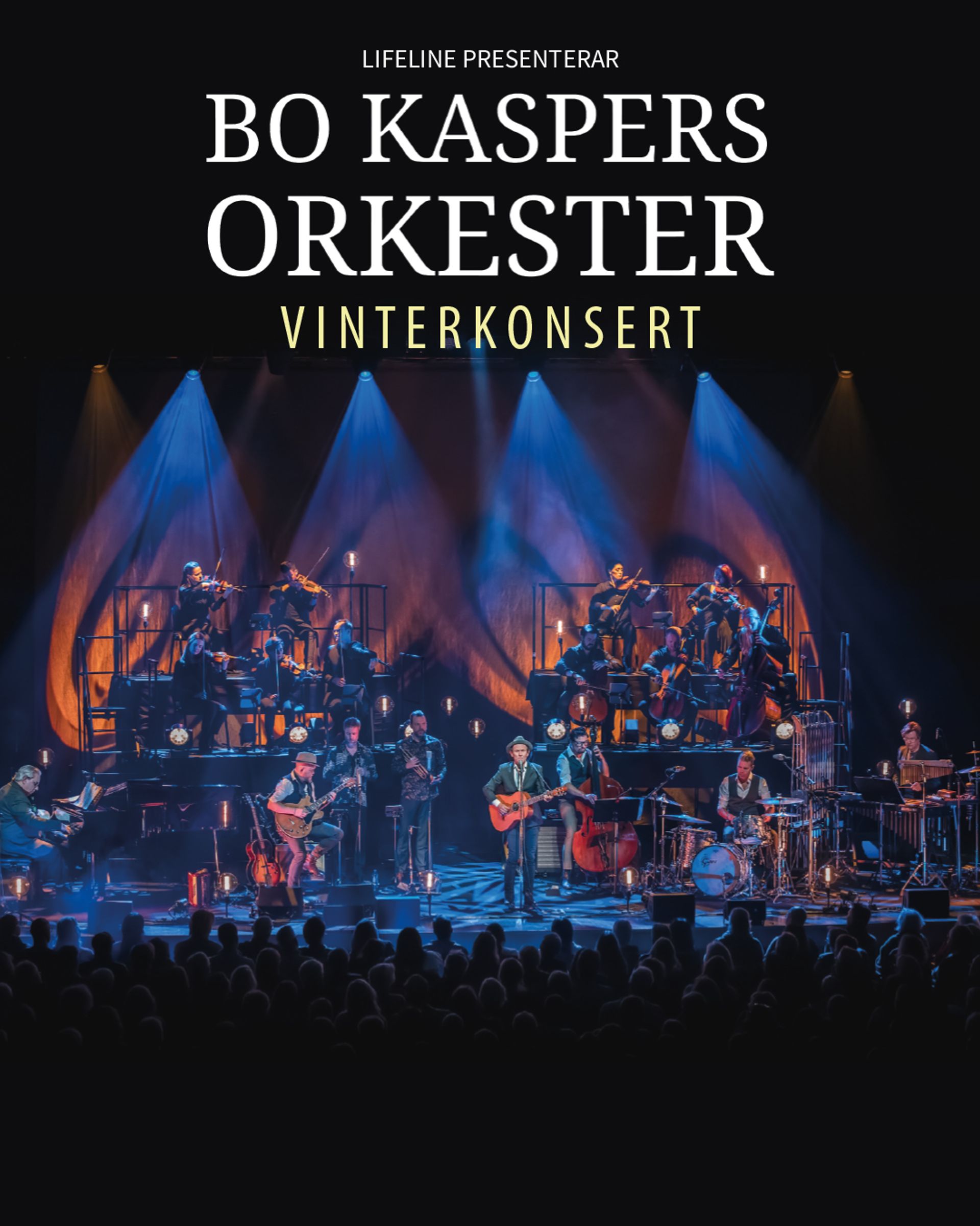 Manér bild för Bo Kaspers Orkester Vinterkonsert där man ser publik som tittar på orkestern som framträder
