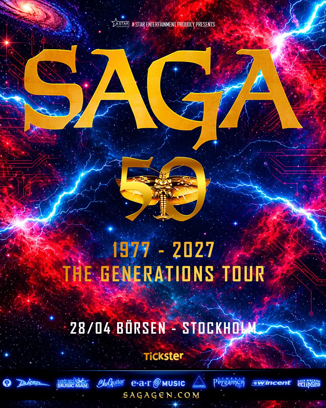 SAGA - The Generations Tour 1977-2027 — Börsen, Tukholma