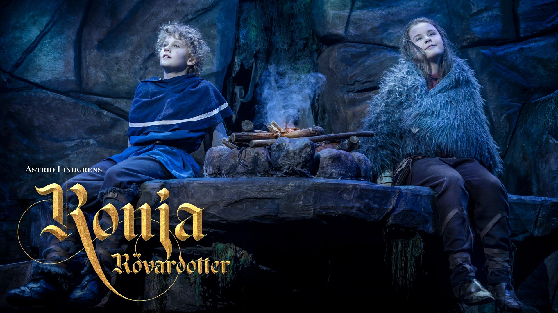 Bild på Ronja Rövardotter och Birk från föreställningen Ronja Rövardotter - Lorenbergsteatern, Göteborg