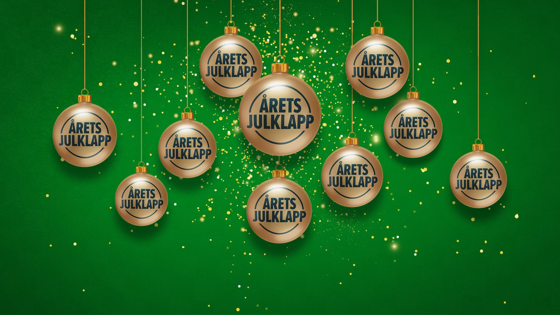 Julgranskulor med texten 'Årets julklapp' – upplevelser från Showtic som den perfekta julgåvan