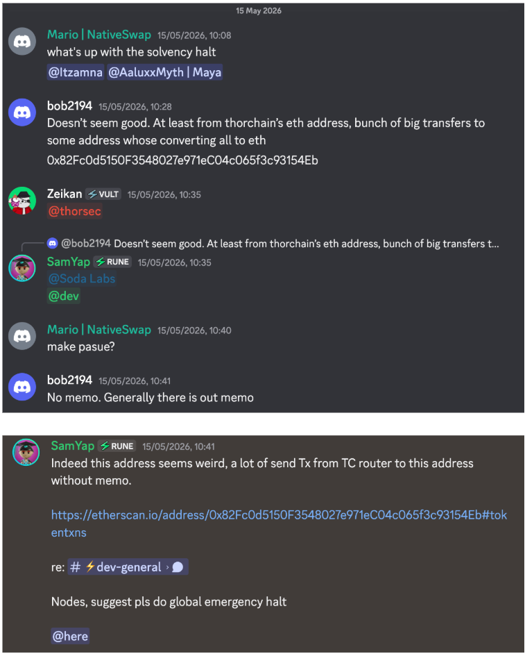 Discord screenshot of community reactions