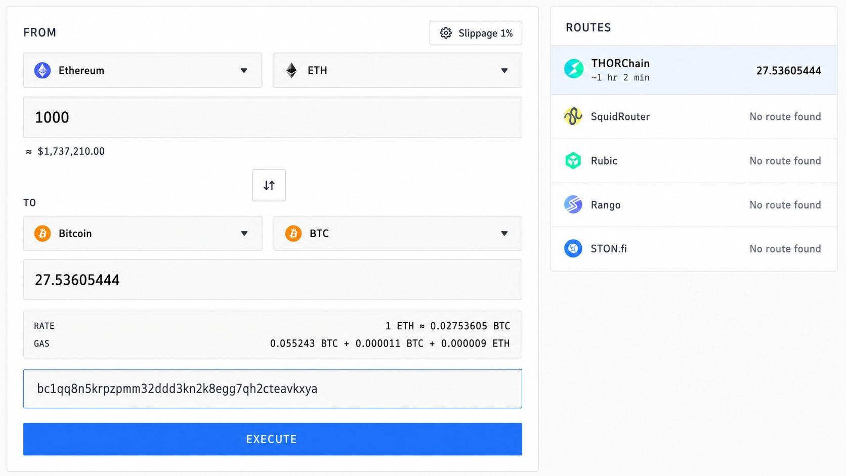 Swap UI