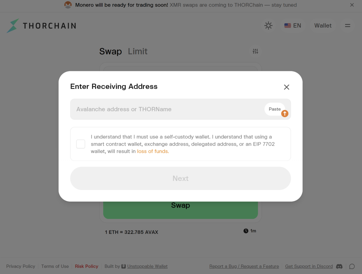 Image showing Receiving Adress