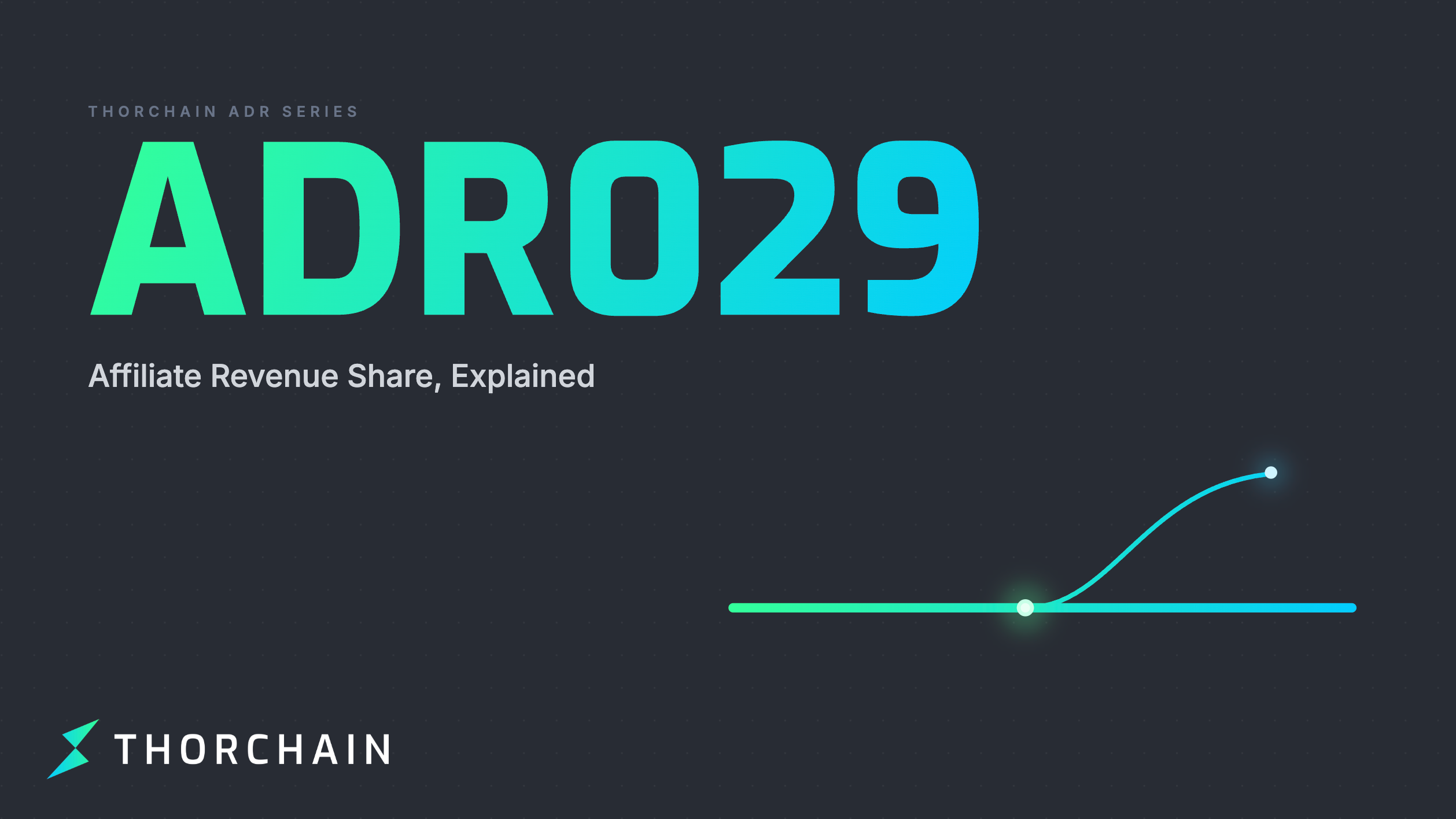 THORChain ADR-029 article thumbnail explaining the REVSHARE mechanism, how the protocol pays affiliates from its own swap revenue and what that means for partner onboarding and quote competitiveness.