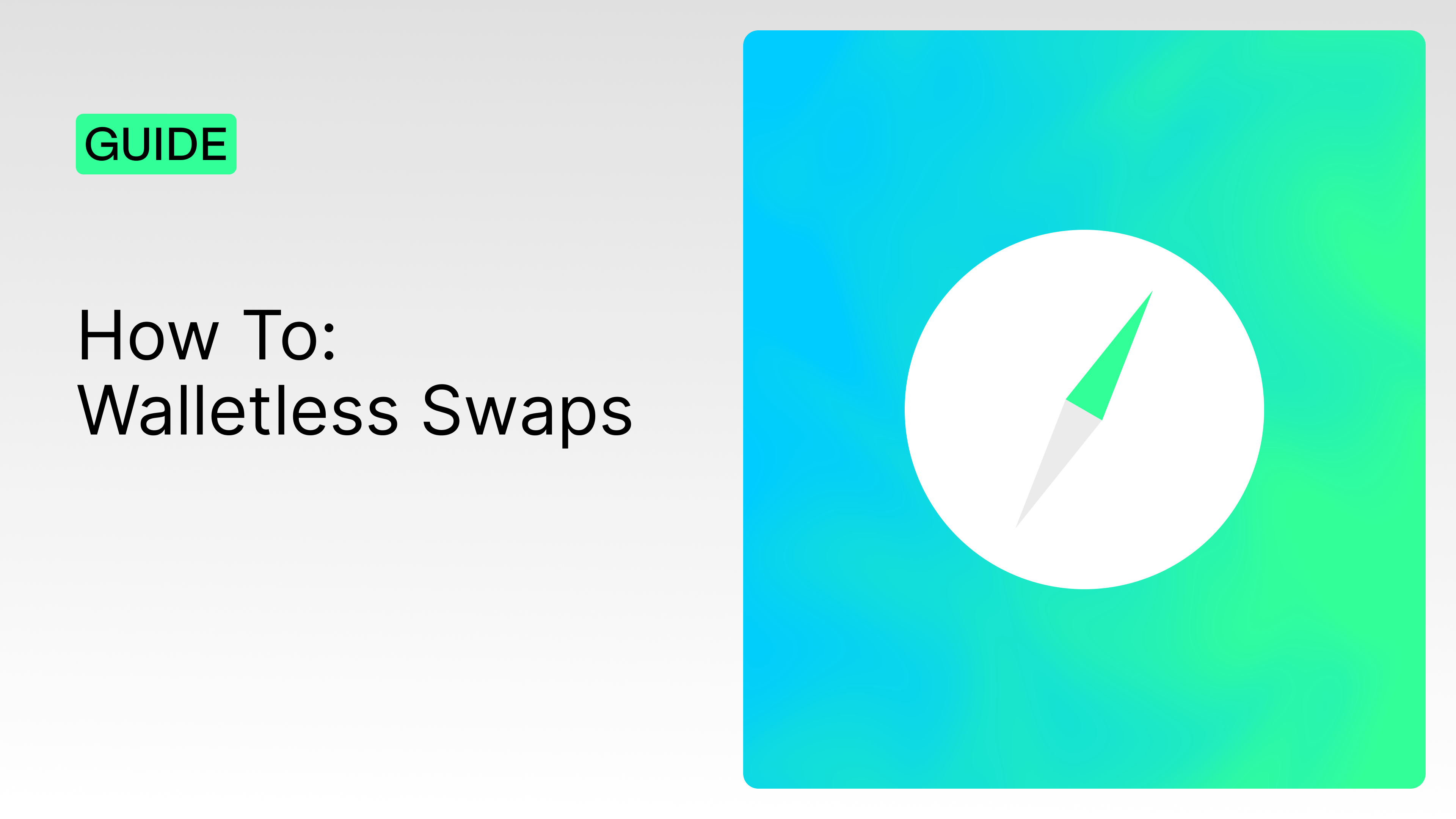 THORChain guide thumbnail showing how to perform a cross-chain swap without connecting a wallet, using the Walletless Swap feature on swap.thorchain.org.
