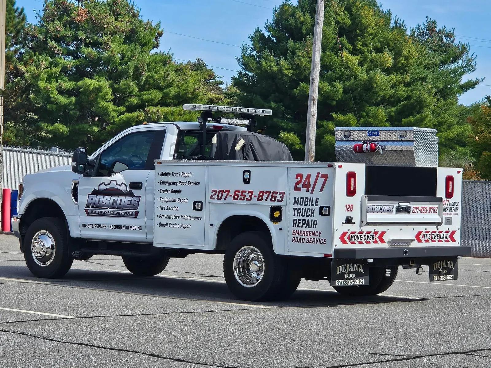 Roadside repair service truck