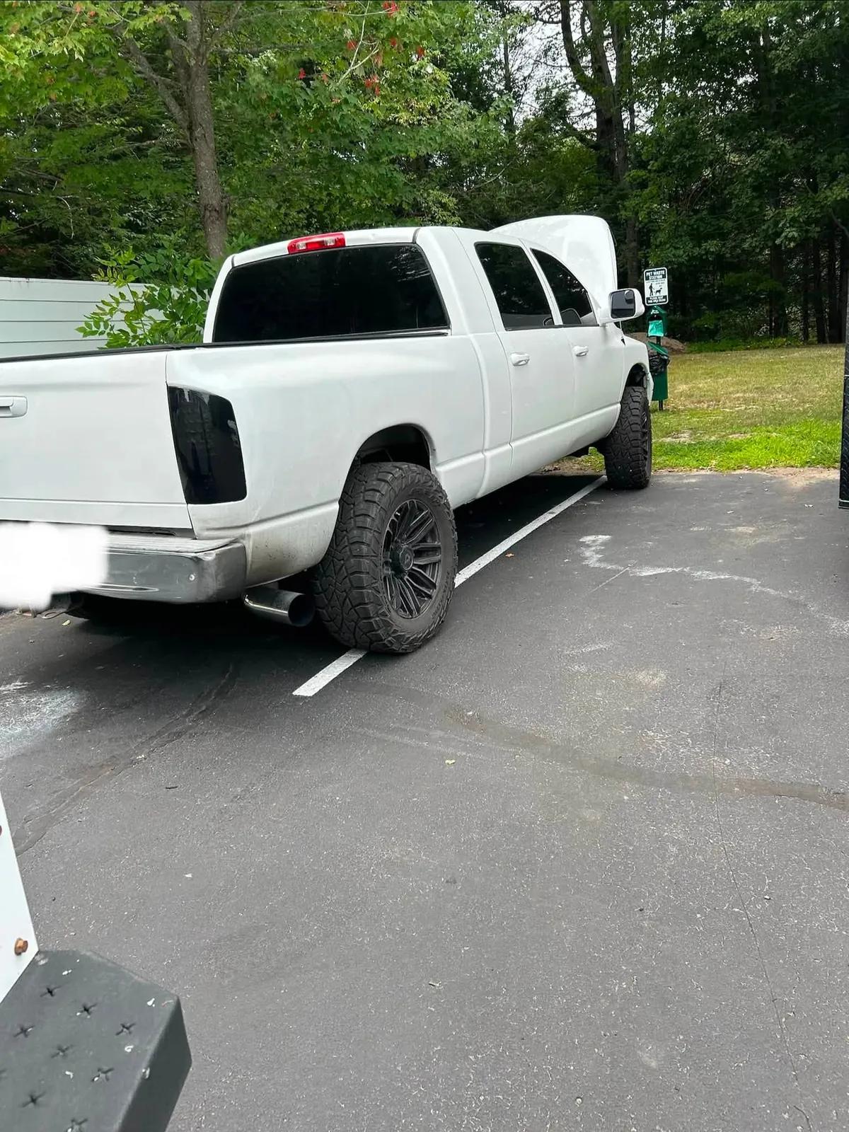 Pickup truck on site