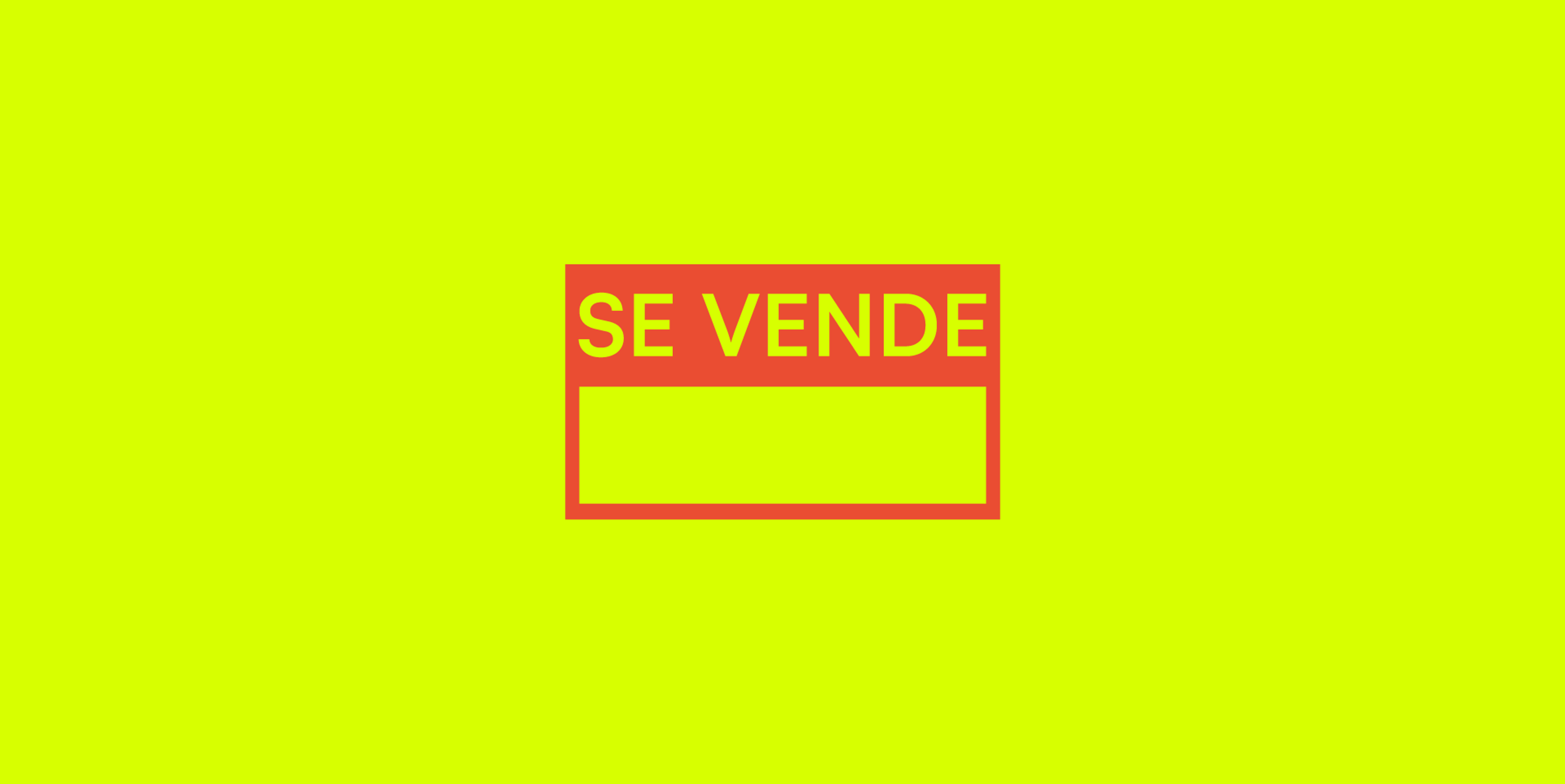 Five filled sandwiches arranged on a fluorescent yellow background for the Se Vende visual identity.