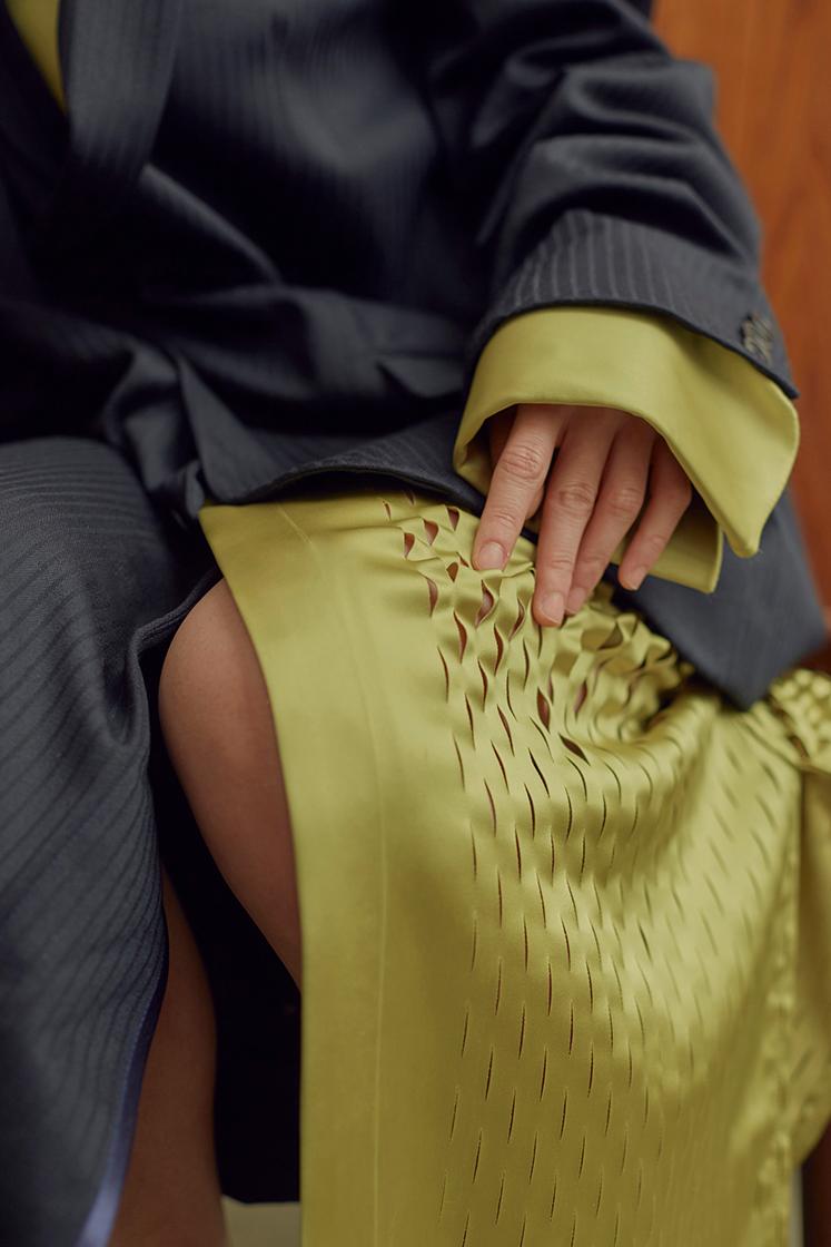 detail view of a lasercutted garment