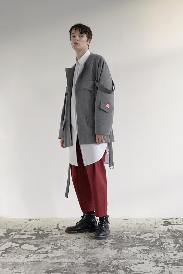 male model full body half profile