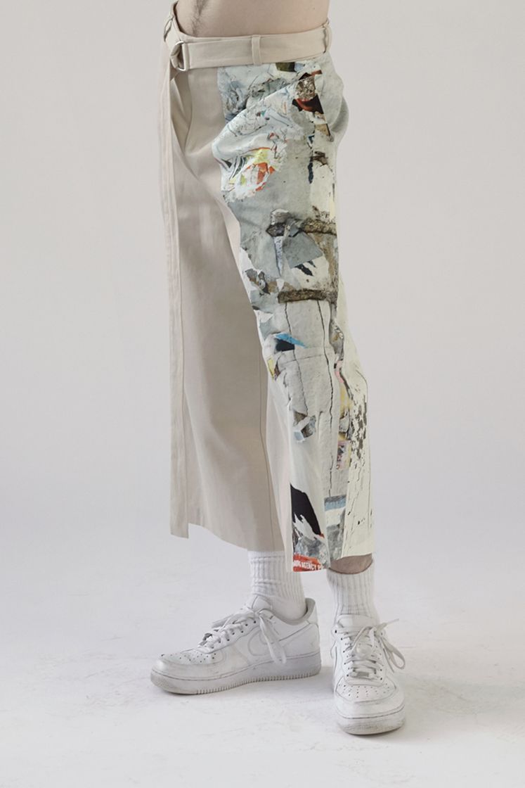 detail view of trousers on male model