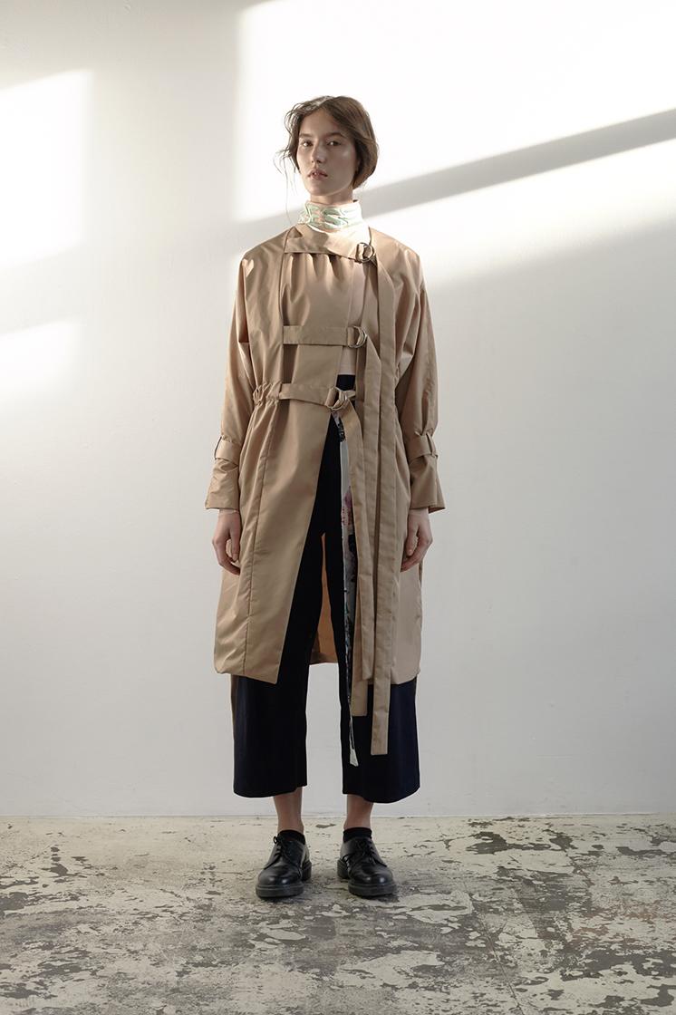 full body view of female model from the front