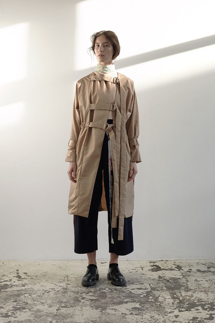 full body view of female model from the front