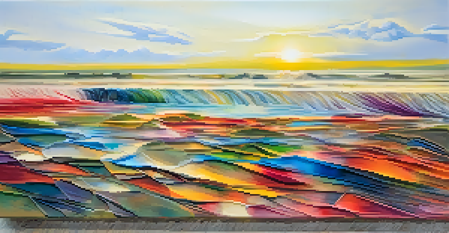Contemporary encaustic artwork combining traditional techniques and mixed media elements.