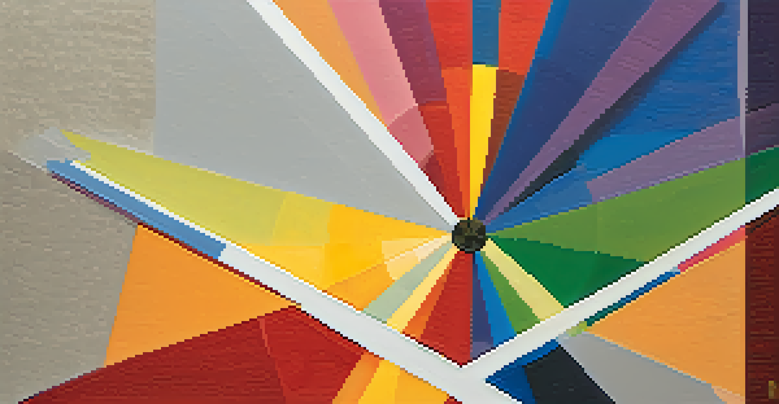 An artistic color wheel displaying various colors in a harmonious arrangement against a textured background.