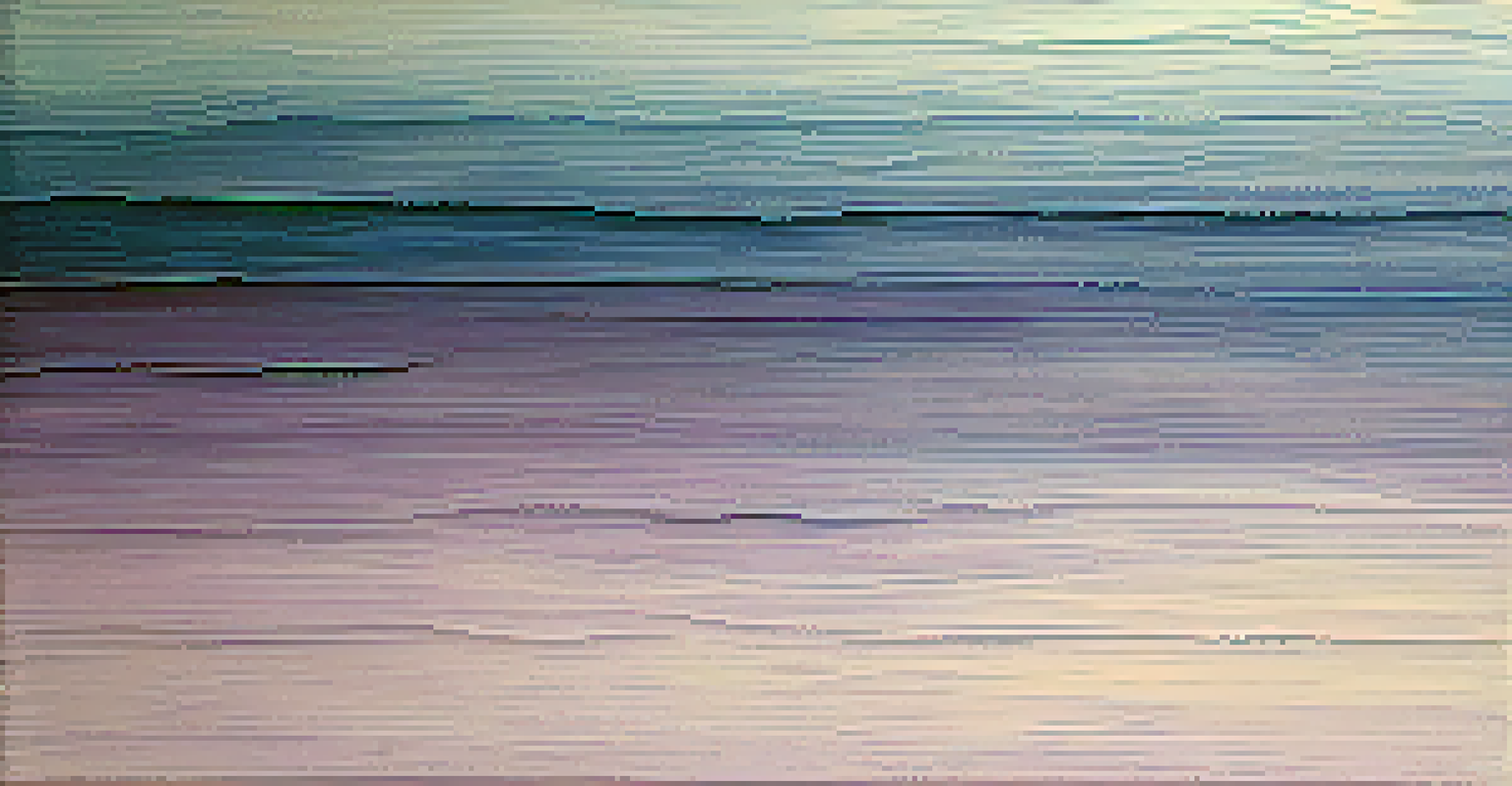 A textured canvas with smooth brushstrokes in blue and lavender, evoking feelings of calm and tranquility.