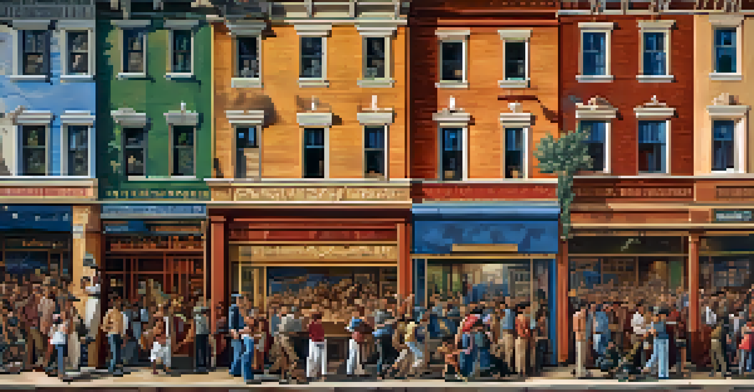 A mural depicting historical events with rich colors, showcasing triumph and struggle through detailed figures and expressive faces.
