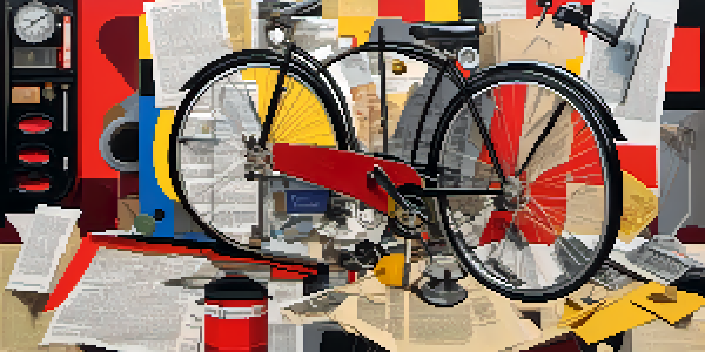 An abstract collage representing the Dadaism art movement, filled with various everyday objects and newspaper clippings, showcasing a chaotic and colorful arrangement.