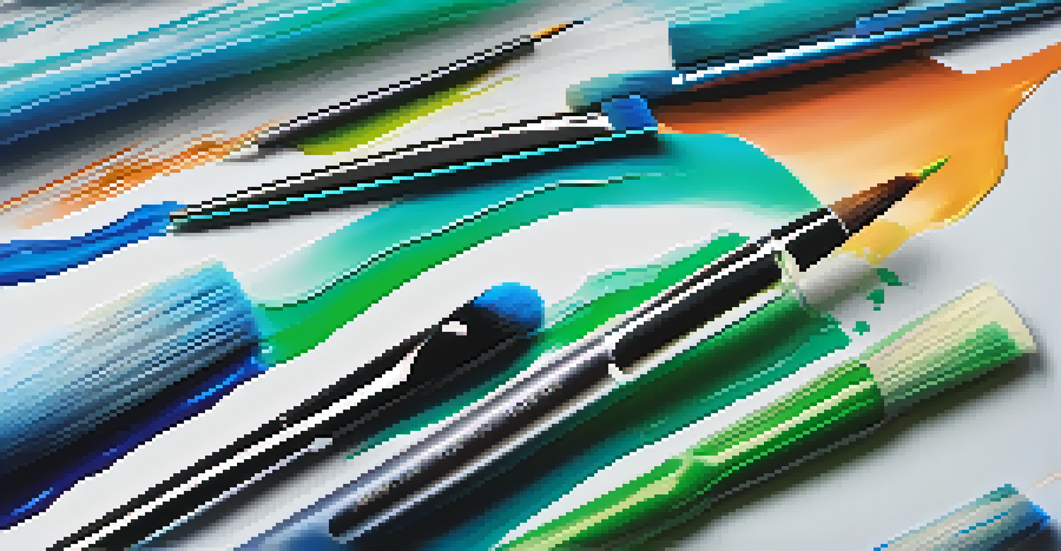 An abstract image showing colorful strokes and splashes from a stylus on a tablet, set against a gradient background.
