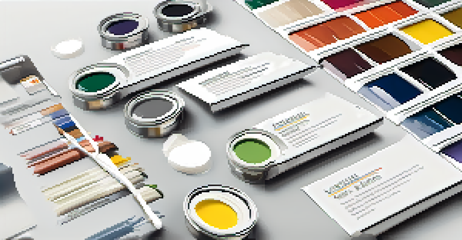 An infographic displaying various paint binders with color swatches and descriptions, arranged on a clean white background.