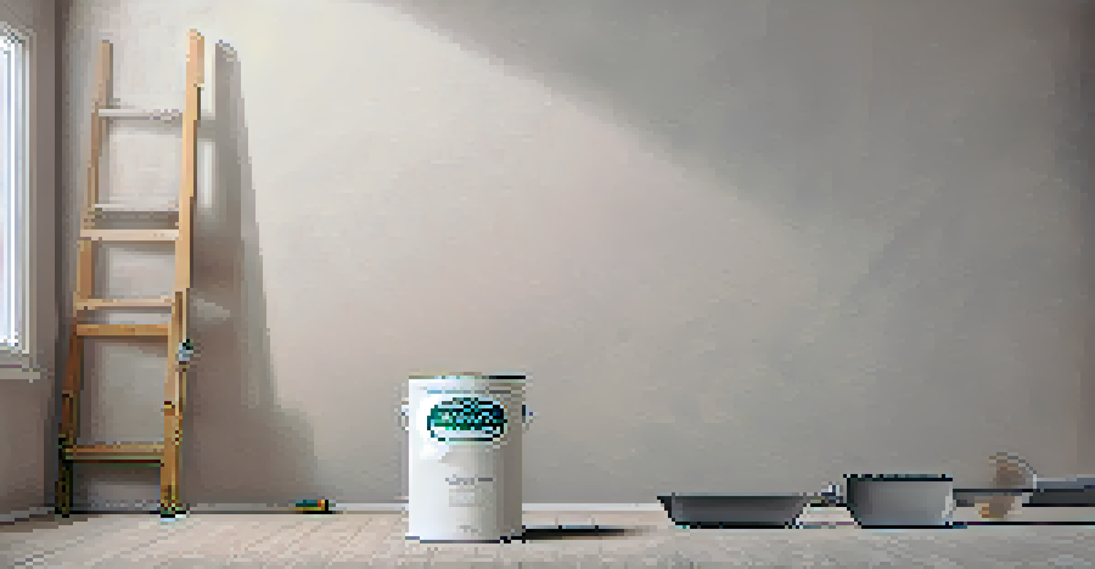 A primed wall ready for painting, showcasing a smooth and even texture.