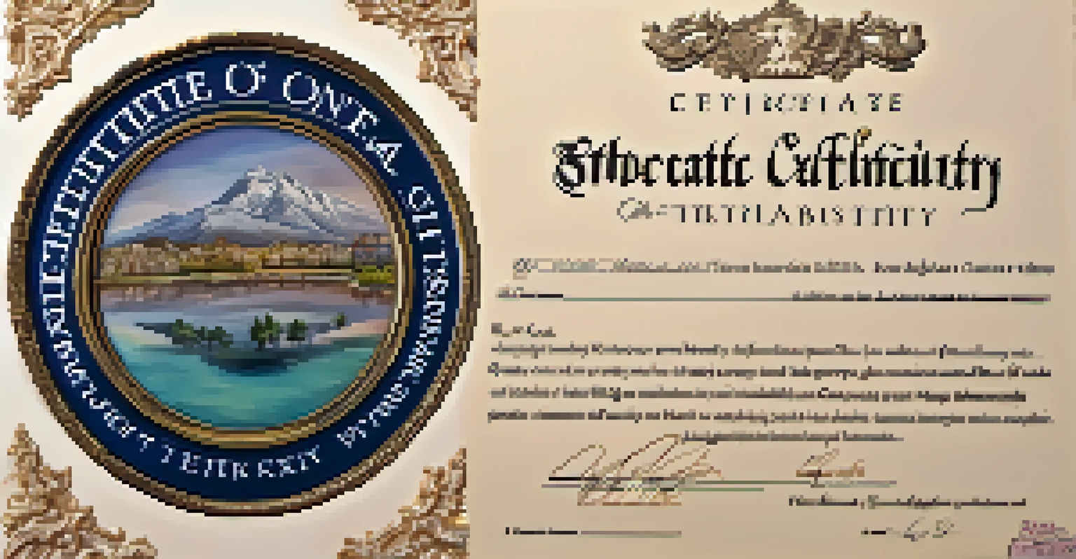 A Certificate of Authenticity next to an artwork, showcasing details of the certificate.