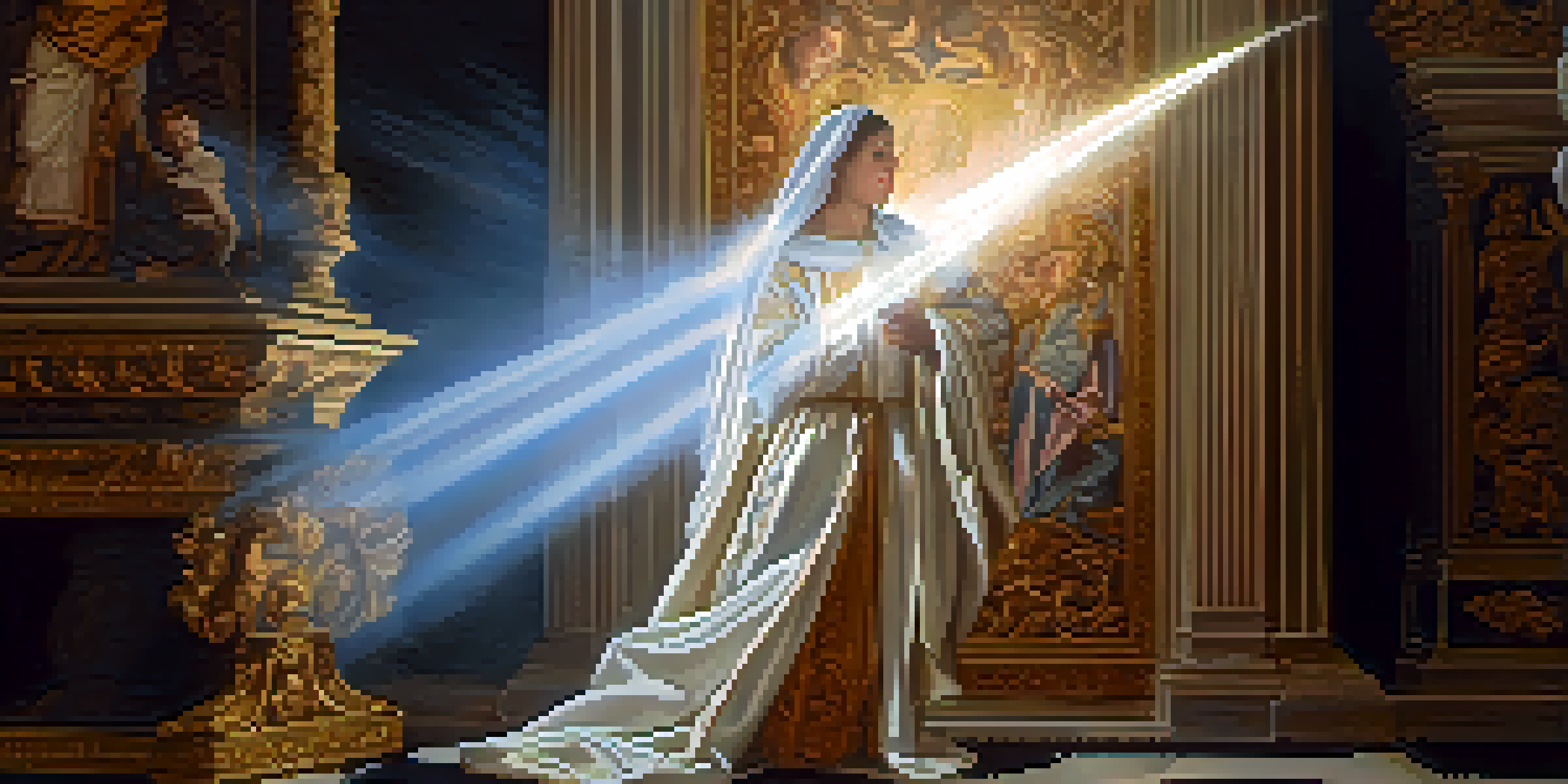 A dramatic Baroque painting showing a saint illuminated by light in a dark setting, emphasizing the contrast between light and shadow.