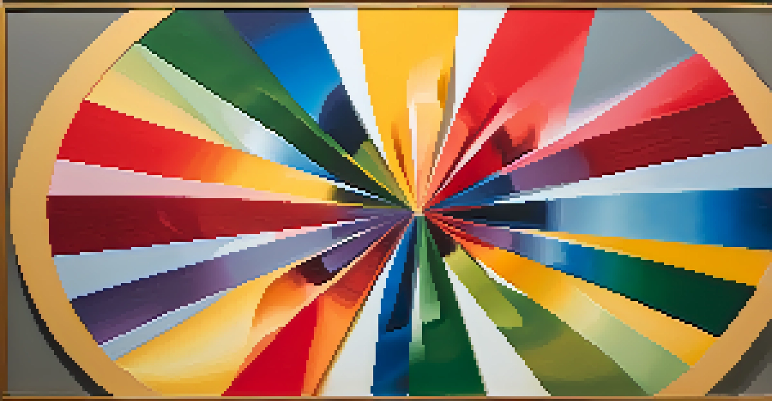 An abstract color wheel displaying a vibrant spectrum of colors in a swirling design.