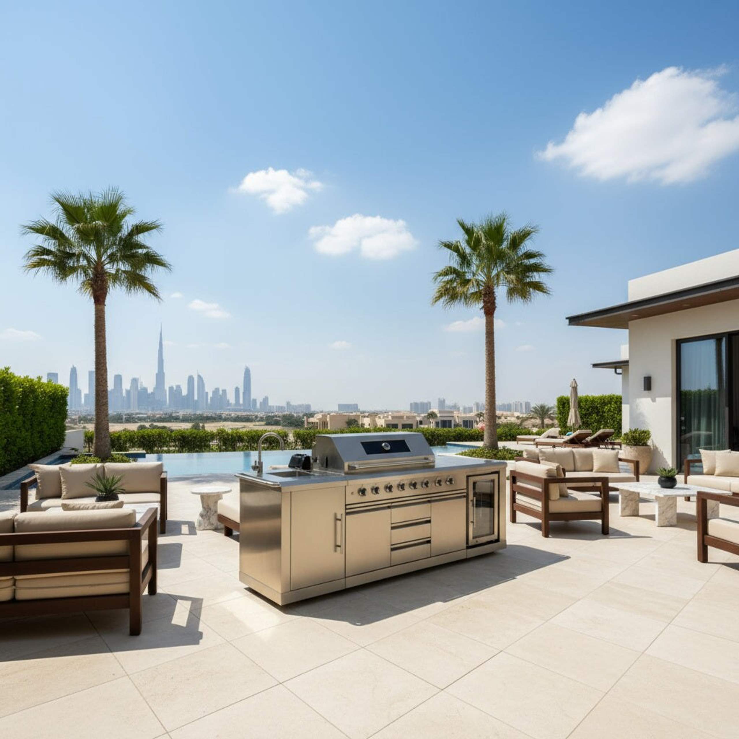 The Beast outdoor kitchen in an entertaining space