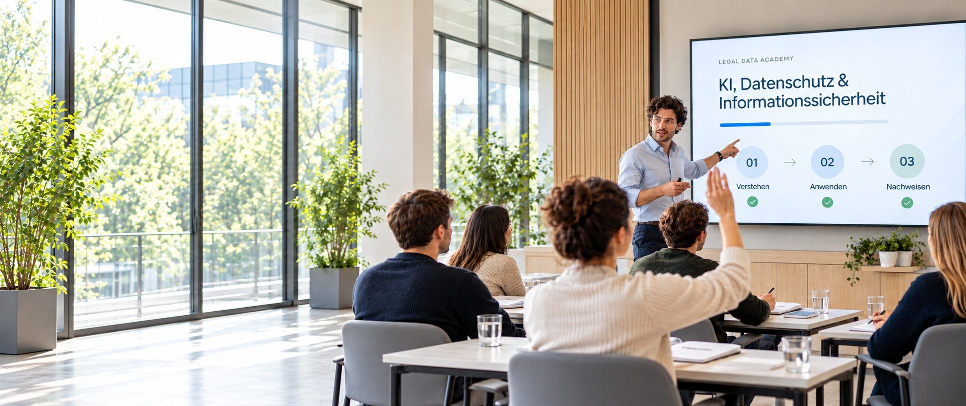 legal data data protection training in a seminar room