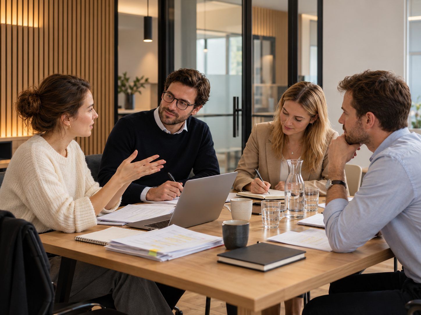 Team meeting at legal data