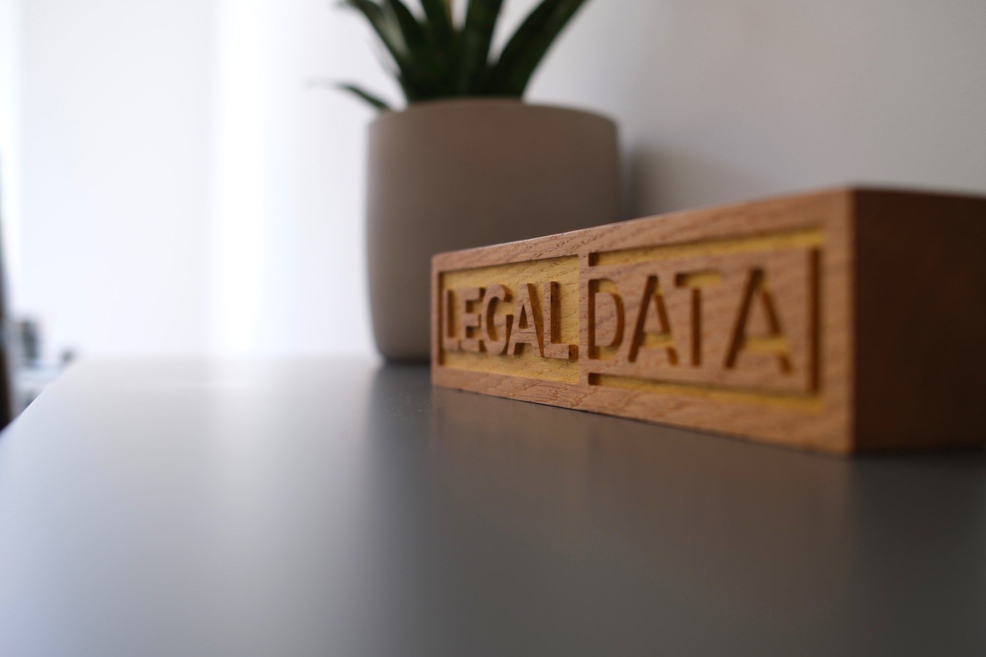 legal data wooden sign
