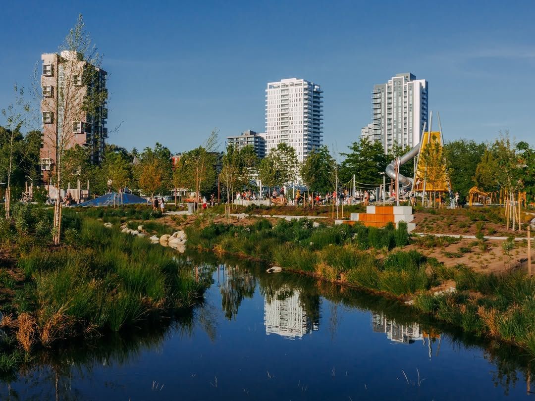 Residential development and green space in Area 2.