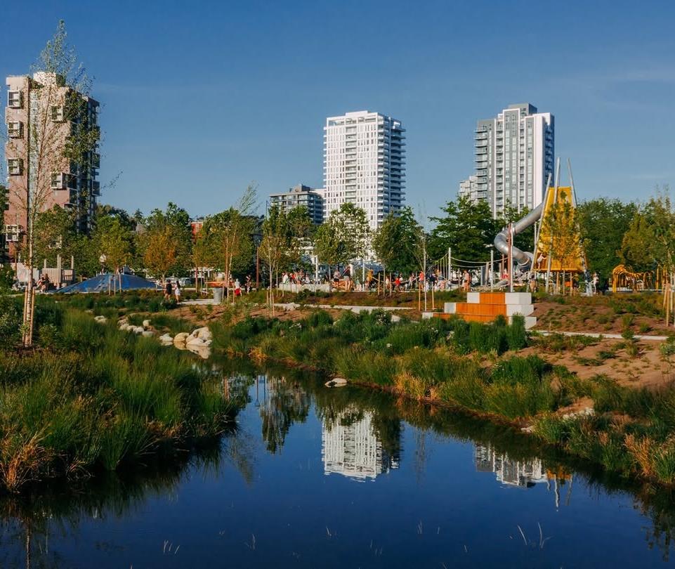 Residential development and green space in Area 2.
