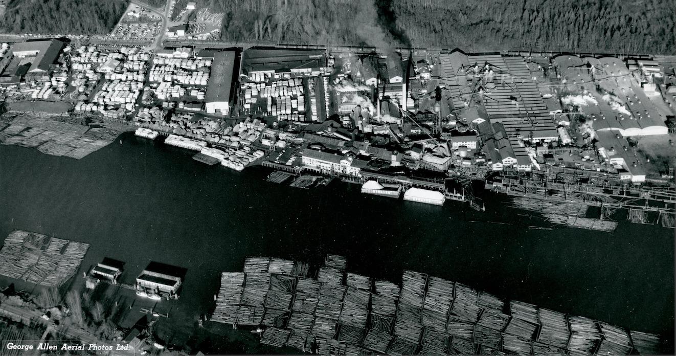 Historic industrial waterfront at East Fraser Lands.