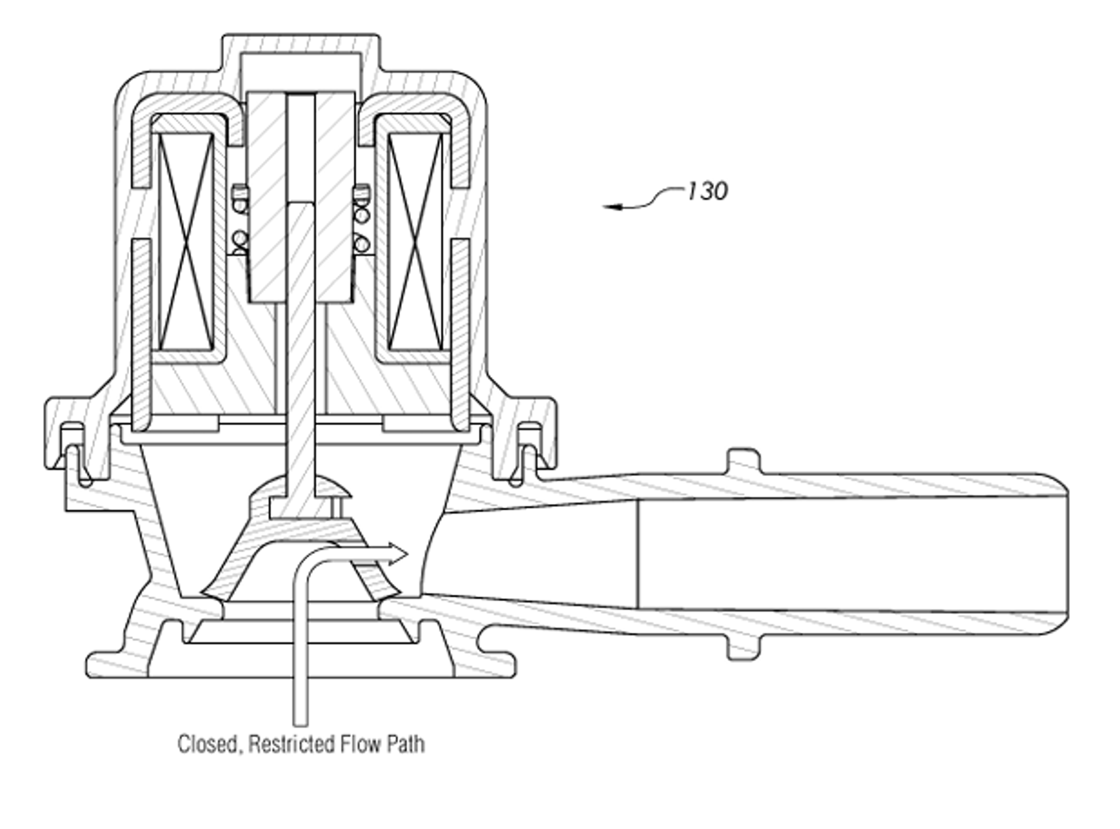 Make-Up Air Blocking Valve With Restrictive Poppet Orifice