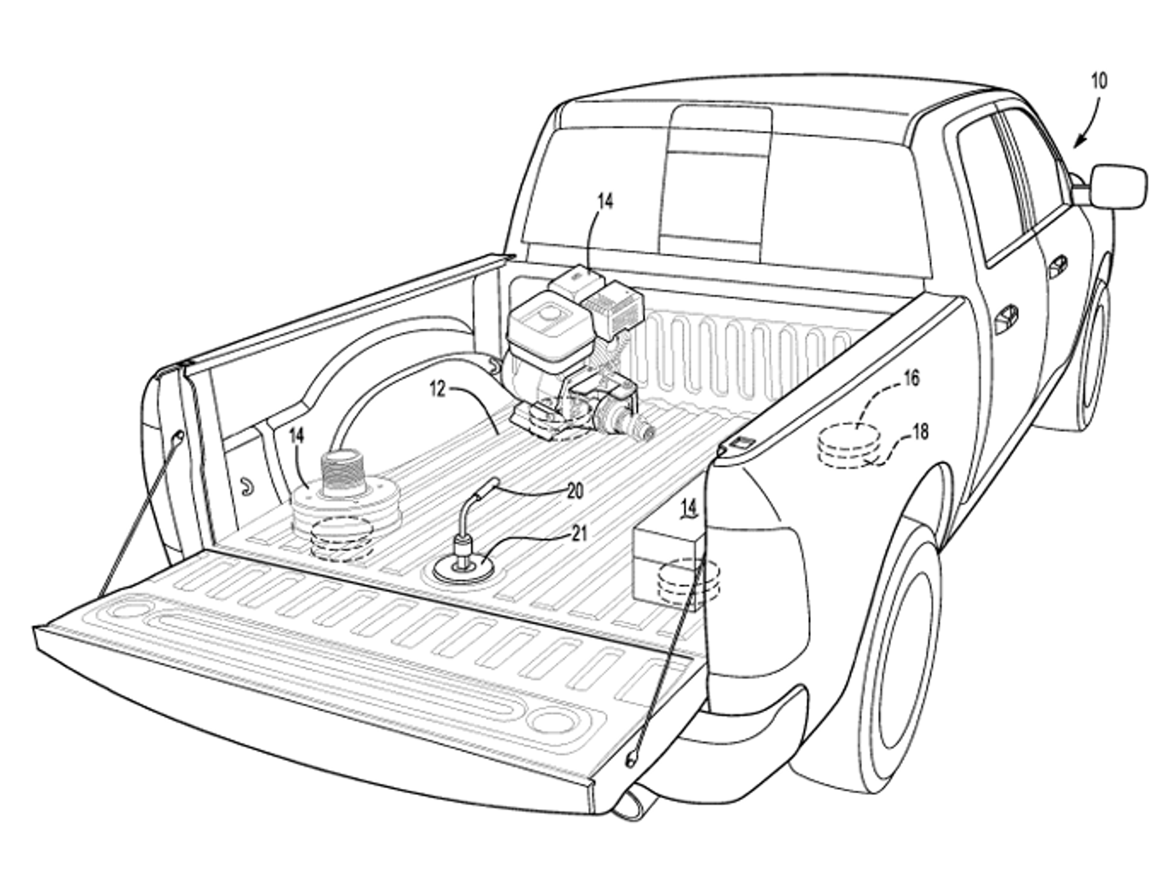 Truck Bed with Selectively Actuated Magnetic Floor Sections