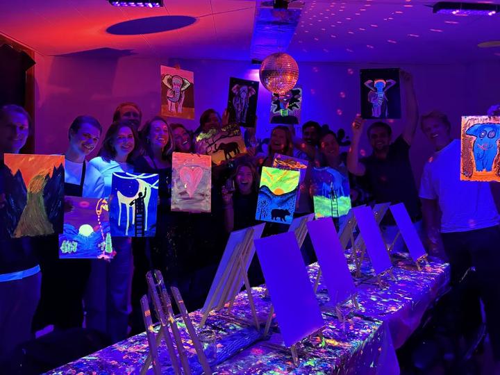 Team building paint night