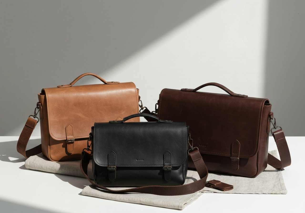 types sacs bandoulière homme cuir variés