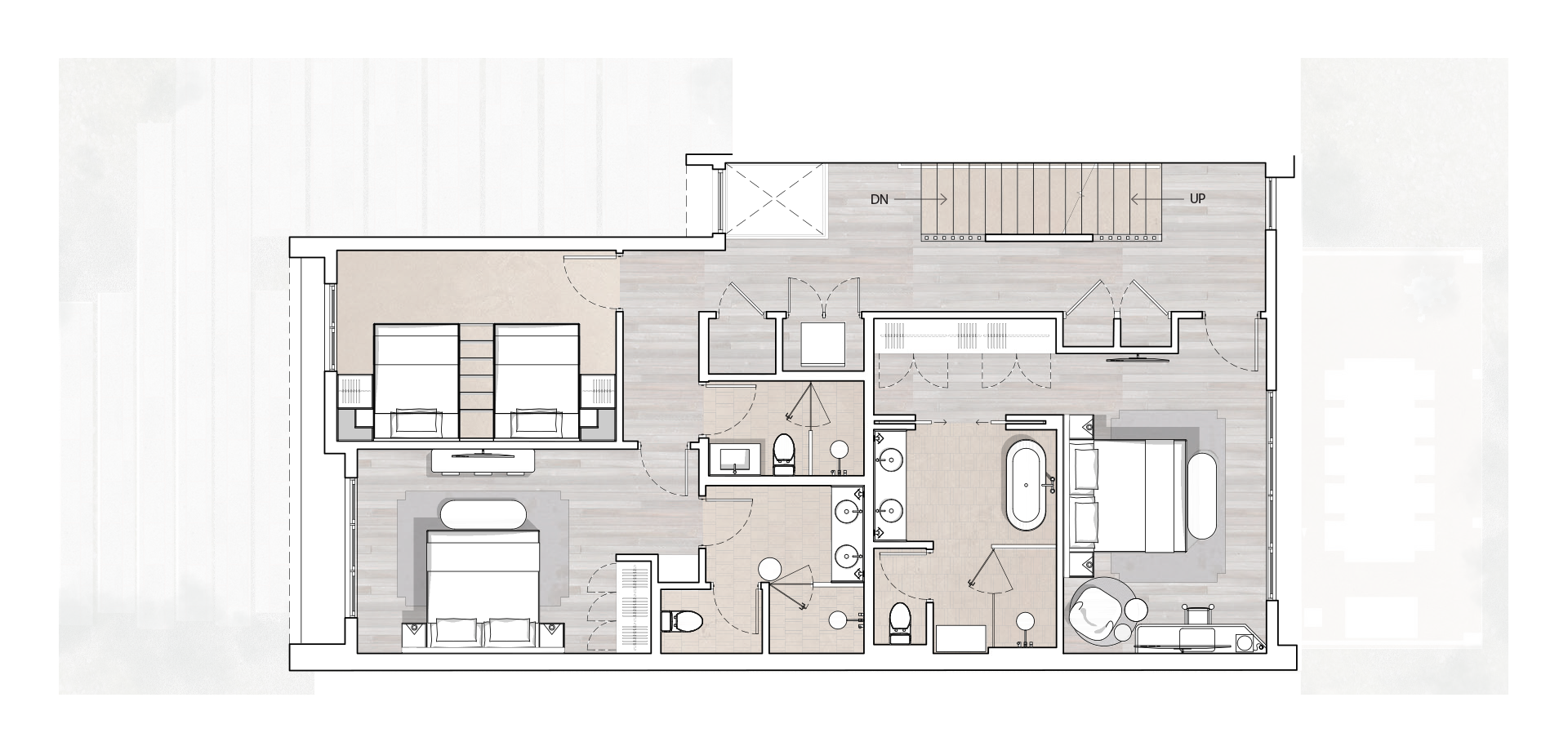 Floor plan of the second floor