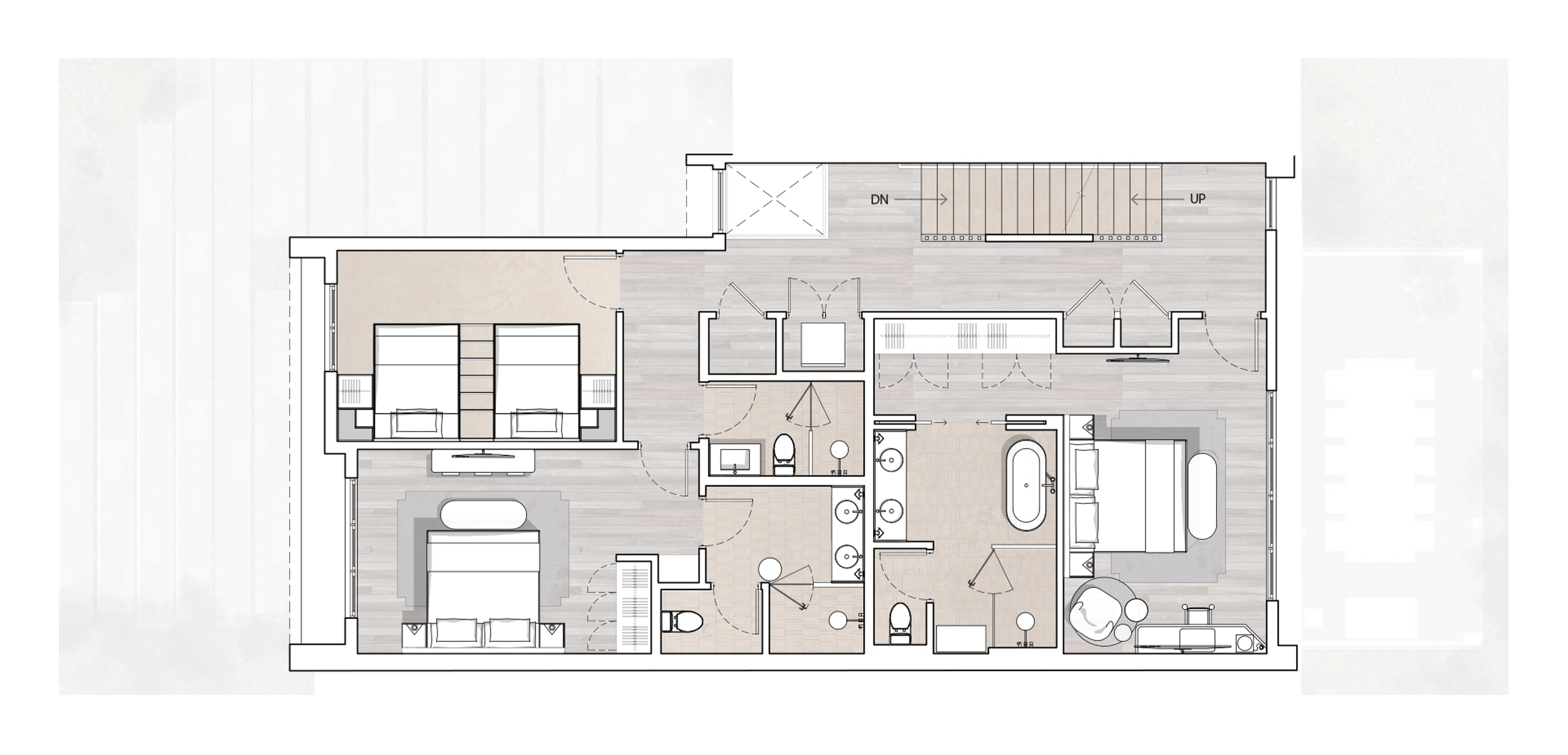 Floor plan of the second floor