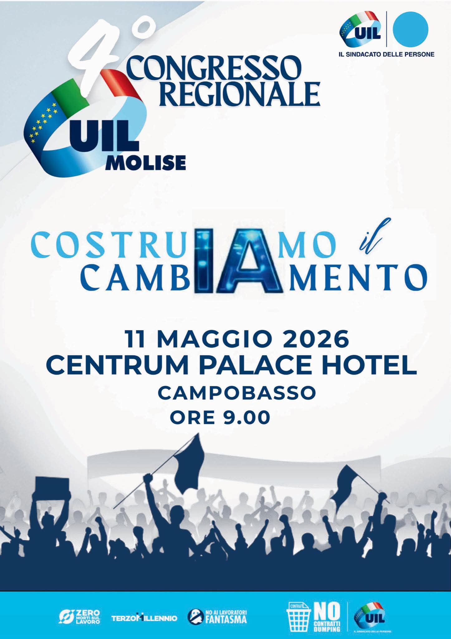 UIL MOLISE, AL VIA IL IV CONGRESSO REGIONALE: A CAMPOBASSO CONFRONTO SU LAVORO, SVILUPPO E DIRITTI