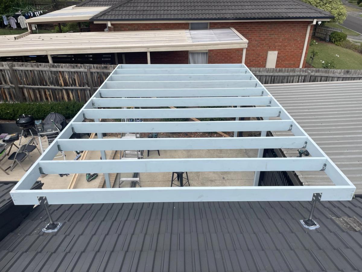 Verandah frame top view